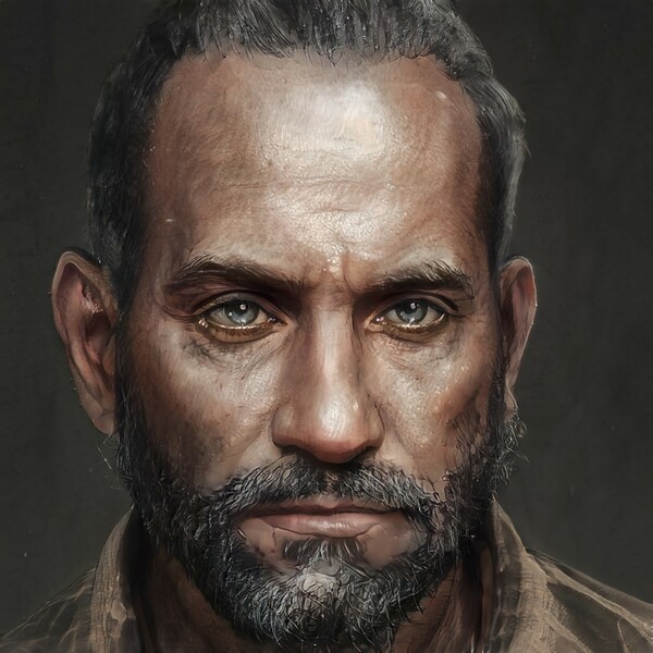 Illustrated portrait of Abraham